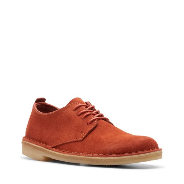 Clarks Womens Desert London Flat Shoes Orange | CA-6097285